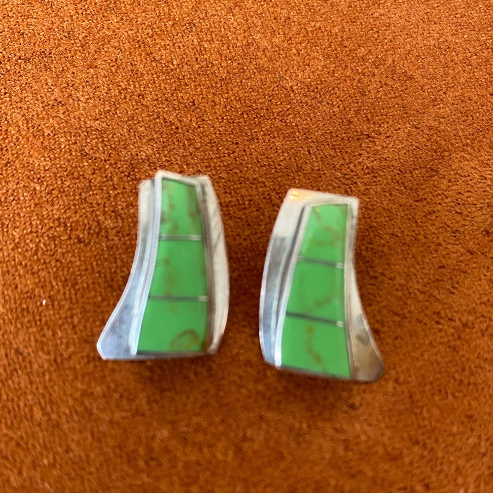 Gaspeite & Sterling Earrings!